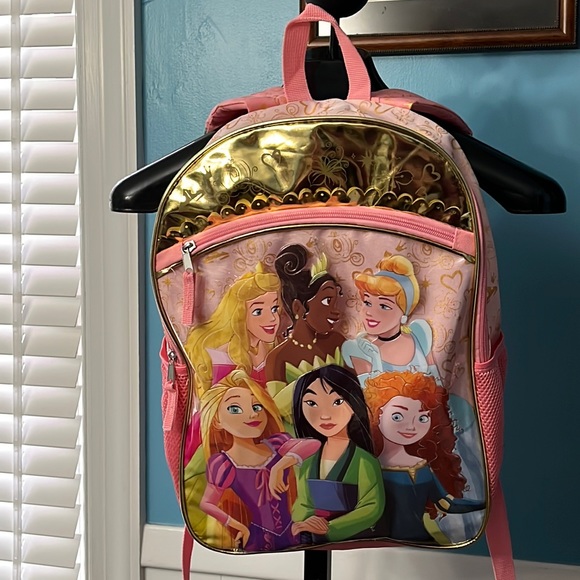 Disney Other - Disney Princess Backpack, Aurora, Tiana, Cinderella, Rapuzel, Milan, Meridia